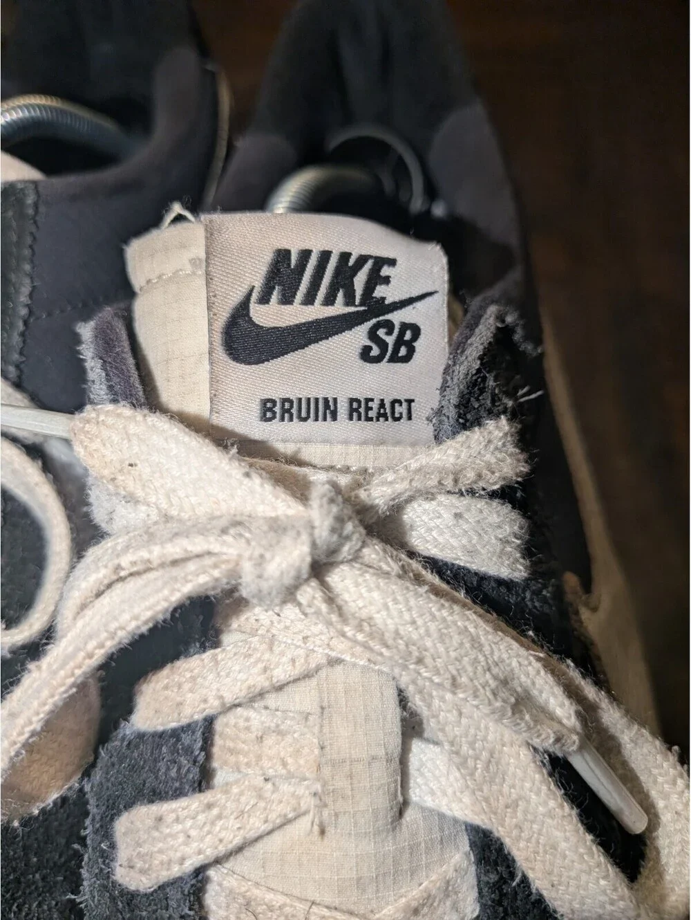 Nike SB Bruin React - Black/White/Gum - Men’s Size 12 cj1661-002 Used